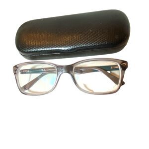Ray-Ban RB5228 GrayPurple Eyeglasses Full Rim Rectangular 55-17 Frame Only+Case